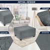 TOPHMDECOR Ottoman Cover Rectangle Large Thick Stretchable Slipcover for Square