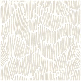 Theper Beige Wallpaper 17.3"×78.8"Modern Striped Wallpaper Peel and Stick Wallpaper Boho Removable Wallpaper Self Adhesive Wallpaper for Bedroom Waterproof Wallpaper White and Gold Contact Paper Vinyl
