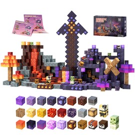 Magnetic Blocks,150 pcs 1-inch Magnetic Building Blocks Set- STEM Puzzle Toy Suitable for Children Aged 3-12, Creative Tile Structure Set for Boys and Girls, Birthday Gift for Kids