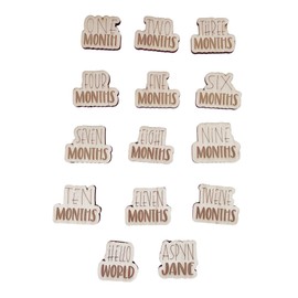 Wooden Monthly Milestone Cards – Set for Baby Photos – Newborn Milestone Discs – Engraved Wooden Baby Age Markers for Monthly Growth Photos – Perfect Baby Shower Gift (Modern)