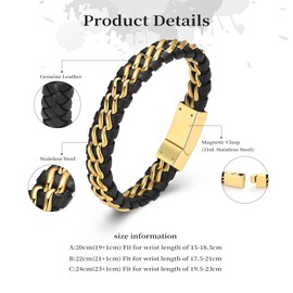 QGJNSGC Urn Bracelet for Ashes for Men Braided Leather Bracelet Stainless Steel Cremation Jewellery Wrist Band Cuff Wrap Rope Bangle, Stainless Steel