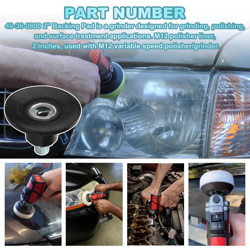 Aulpq 49-36-0800 Fits for Milwau-kee 2438-20 M12 Polisher 2" Backing