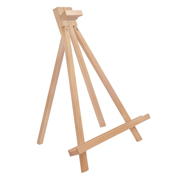 Belle Vous Wooden Adjustable Tabletop Art Display A Frame Easel - 83cm/32.67 Inches - Natural Beech Wood Tripods for Displaying Canvas Paintings, Arts & Crafts and Frames
