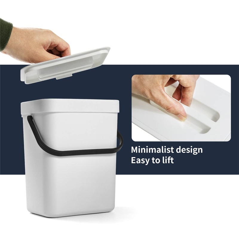 Spesh 2 Pcs (3L+5L) Food Waste Bins Hanging Trash Cans