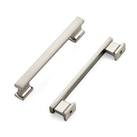 20 Pack Brushed Nickel Cabinet Pulls 6 Inch Kitchen Handles for Cabinets with 5 Inch Hole Center Solid Kitchen Cabinet Handles Satin Nickel Cabinet Pulls Kitchen Cabinet Hardware for Cabinet Cupboard