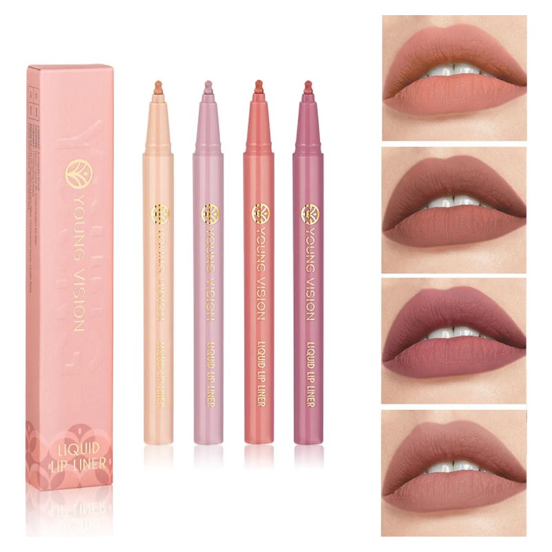 De Delineador De Labios Impermeable Mate Sexy Color Nude