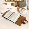 Jack&Chris Leather Bible Cover, Leather Book Cover for Men and