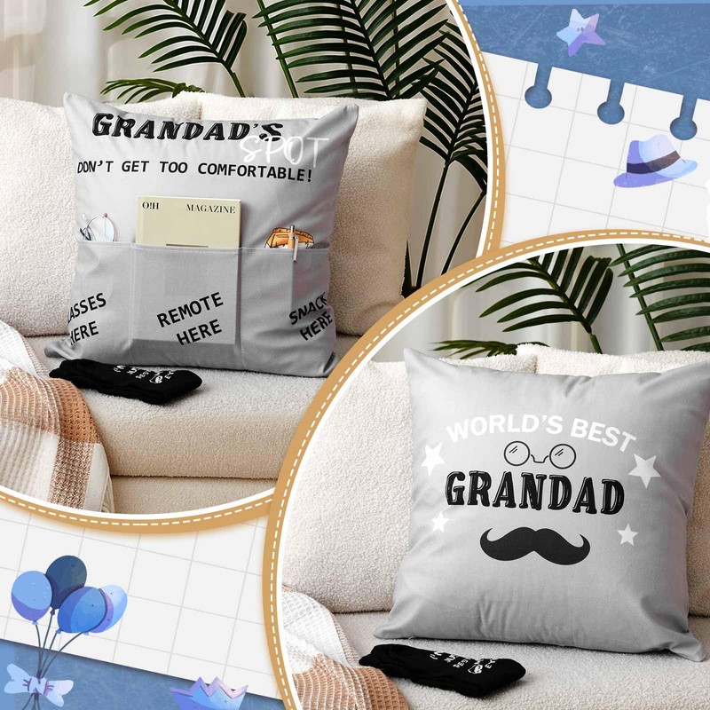 Neer Grandad Birthday Gift Set of 2, Cushion Cover with
