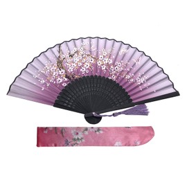 Kibon Folding Fans, Handheld Fans, Hand Fans, Bamboo Fans with Tassel for Birthday Gifts Dancing Cosplay Wedding Party Props Decoration