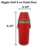Giggle Golf 8 oz Red Flask With 4 Shot Glasses