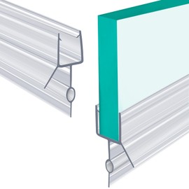 1-Pack Shower Door Bottom Seal POZIA-39(1000mm) Long,3/8"(10mm) Thick Frameless Glass Shower Door Seal Strip Clear Vinyl Durable Stop Shower Leaks and Create a Water Barrier Ultra Clear