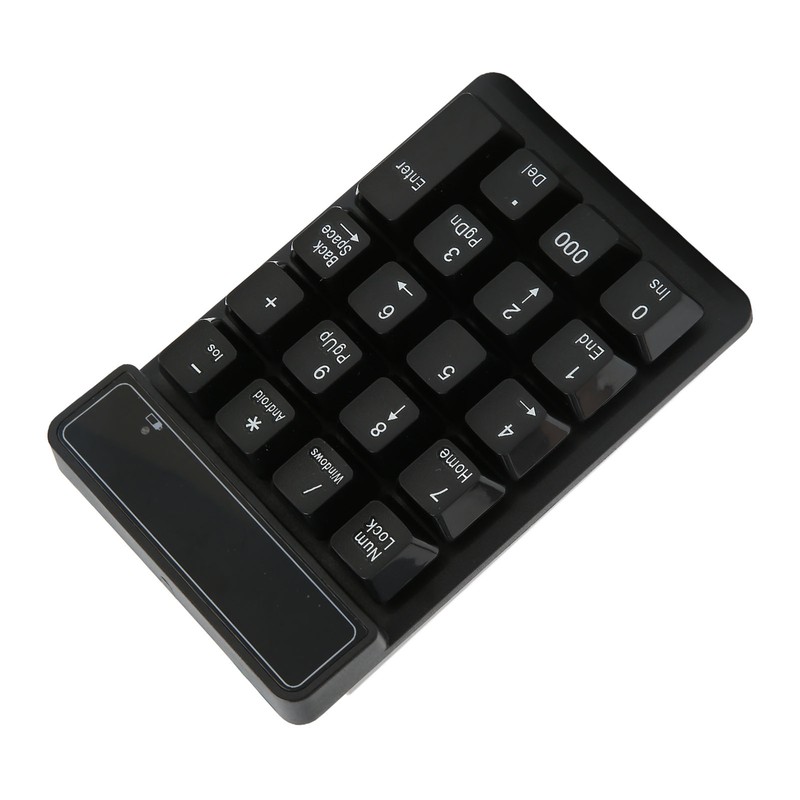 Wireless Number Pad Black 19 U Shaped Keys BT4.0 Battery