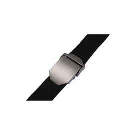 sourcing map Men Canvas Automatic Buckle Adjustable Holeless Belt Width 1 1/2" Black