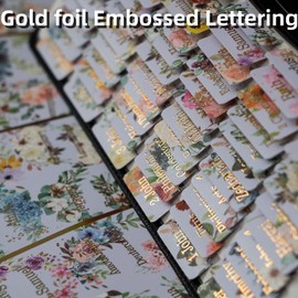 UPAFEXXI-Laminated Bible Tabs (Gold foil Embossed Lettering), Bible Tabs for Women and Men, 80 Bible Index Book Tabs in Total, 66 Bible Tabs for Old and New Testament, Additional 14 Blank tabs