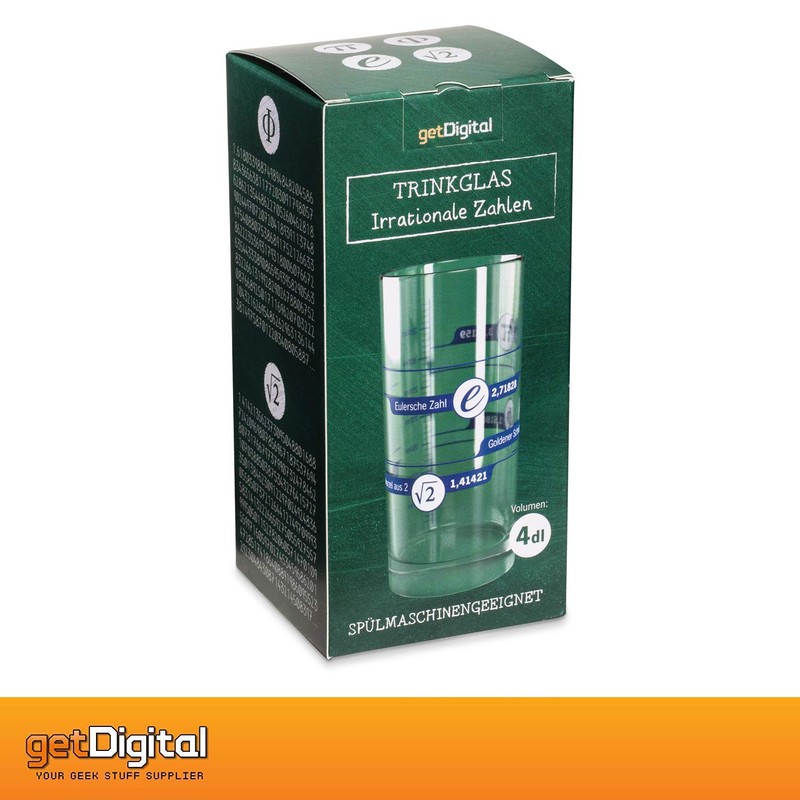 getDigital Irrational Numbers Drinking Glass - Math Geek Glass with