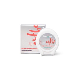 SuperMouth® Ortho Floss – Patented Expanding Floss Removes 40% More Plaque, Built-in Threader for Braces, Bridges & Implants, Fluoride, Nano-Hydroxyapatite & Xylitol Infused – 4 Flavor Options