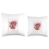 Coquette Highland Cow LAYLA Pink Bow Throw Pillow
