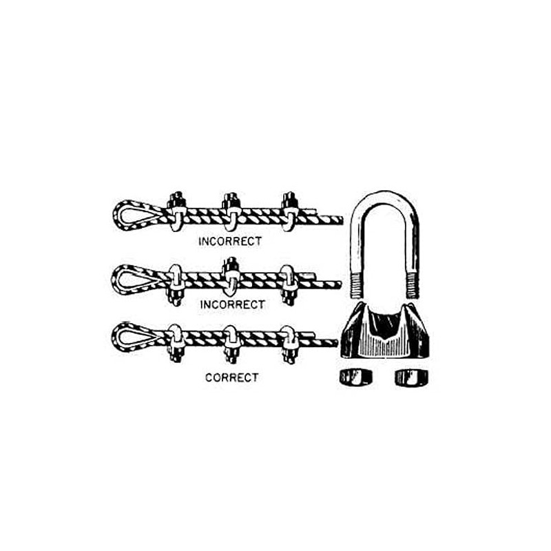 M12/13 Wire Rope Clamp Bend Shape Steel Wire Rope Clip