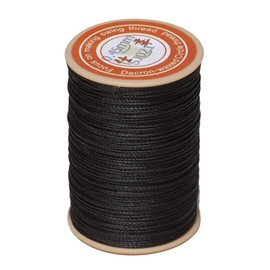 iplusmile 1pc Round Waxed Thread for Hand Stitching Sewing Wax Thread for Leather Crafts for DIY Projects and Bookbinding Dark Coffee