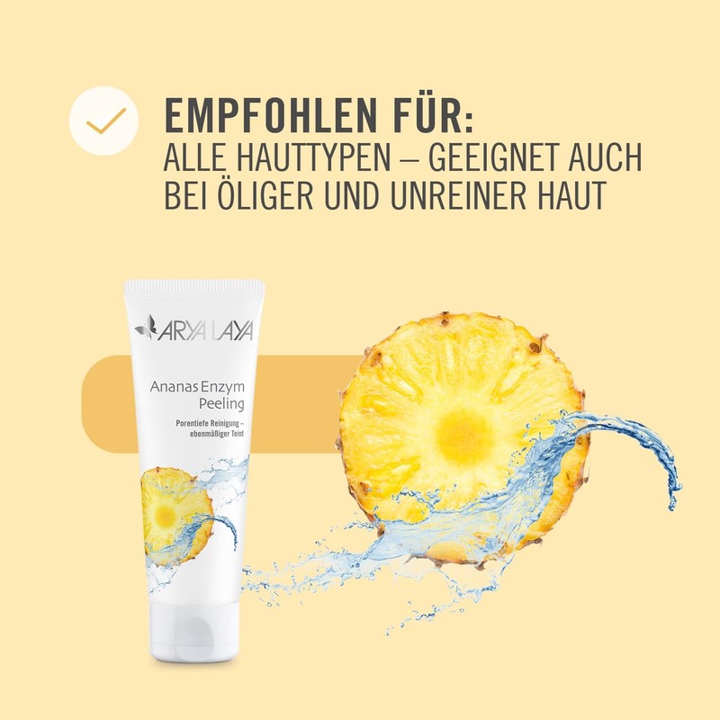 ARYA LAYA Pineapple Enzyme Scrub, 75 ml: Gentle, Deep Pore