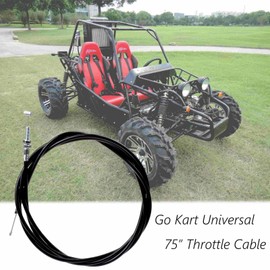 Riyitauto 75'' Universal Throttle Cable kit for 90cc 110cc 125cc 150cc Kandi Go Cart Kart Mini Bike Motorcycle Gas Scooter Dirt Bike Buggy Lawn Mower Heavy Duty Yerf Dog