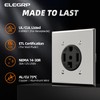 ELEGRP 30 Amps 125/250V Dryer Outlet, NEMA 14-30R Flush Mounting