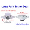 Large Silver Dzus 1.375 Push Button Quick Latch Release