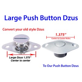 Large Silver Dzus 1.375 Push Button Quick Latch Release