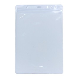 CKB Ltd® 10x A5 Jumbo Sized Vertical Clear ID Badge Card Holders Plastic Pocket Extra Large Portrait Pouches 25cm x 17cm - Holds an A5 Card Size - Up to 166mm x 220mm