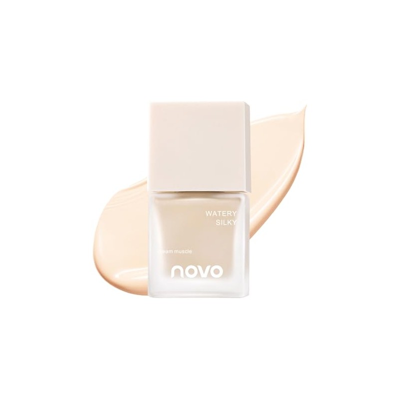 NovoUnow リキッドファンデーション 軽量で通気性に優れ メイクが長持ち 透明感があり 長時間持続するファンデーション01#ナチュラルホワイト