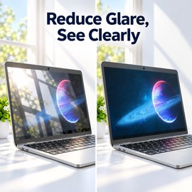 Eye Protection Laptop Screen Protector – Anti-Glare Anti-Blue Light Matte PET Film for MacBook Air/Pro & 14–17" Laptops