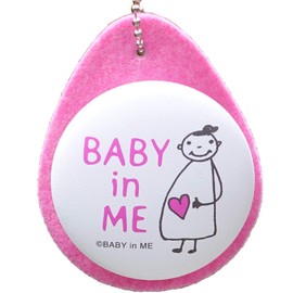 Maternity Mark BABY in ME(R) Baby Me Maternity Plump Badge White With Attachment for Keychain Type