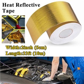Unbranded 2" 33ft Gold Intake Heat Reflective Tape Wrap High Temperature Self Adhesive