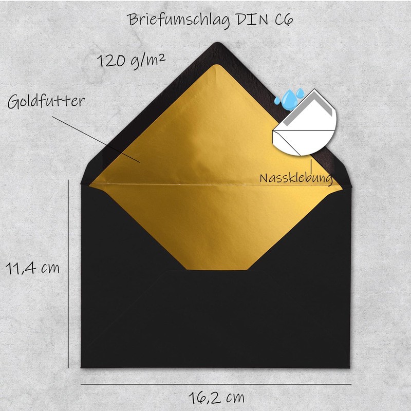 Envelopes DIN C6-114 x 162 mm - 11.4 x 16.2