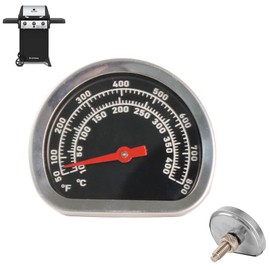18013 BBQ Grill Lid Temperature Gauge Compatible with Broil King, Replacement Large Chrome Lid Heat Indicator for Broil King Signet/Sovereign/Baron/Regal/Imperial Series Grill Parts (1998-present)
