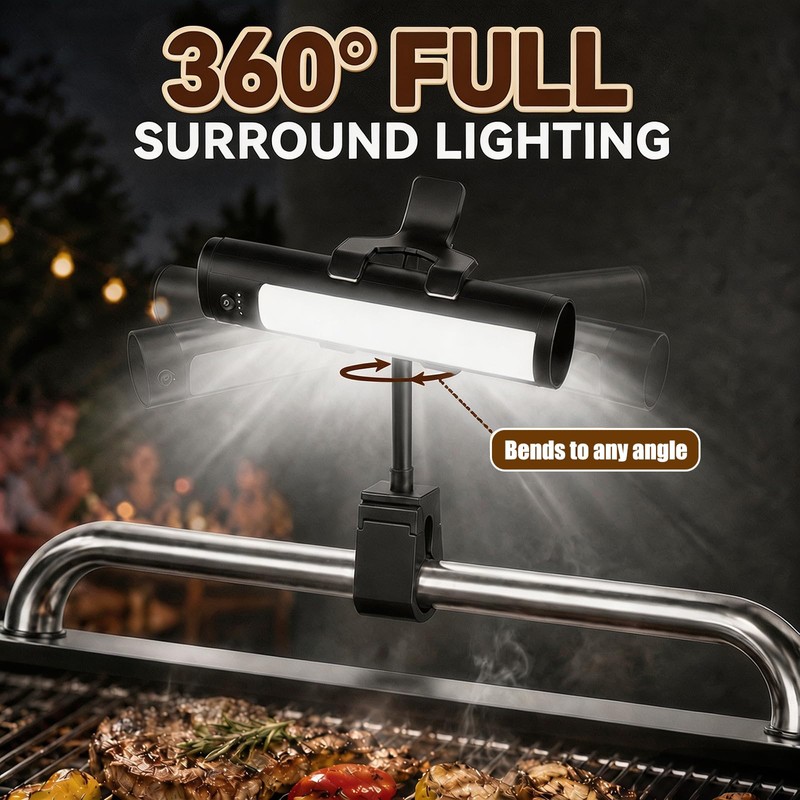 Hadrsion BBQ Grill Light, Magnetic Rechargeable Light for Outdoor Grill