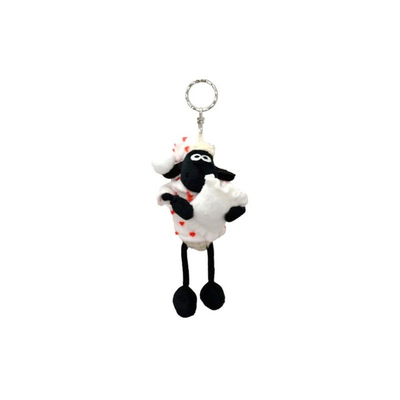 NIKI STS Shaun Heart Pajamas, Keychain, 3.9 inches (10 cm),