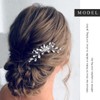 Easedaily Horquillas para el pelo de novia de cristal, 2