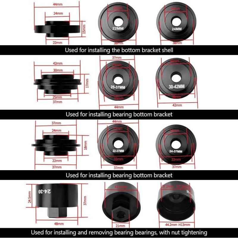 Lixada Bicycle Bearing Press Kit Bike Bottom Bracket Install and