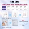 Hademade Press on Nails Almond,Vanpaga 10pcs Red French Tip Press