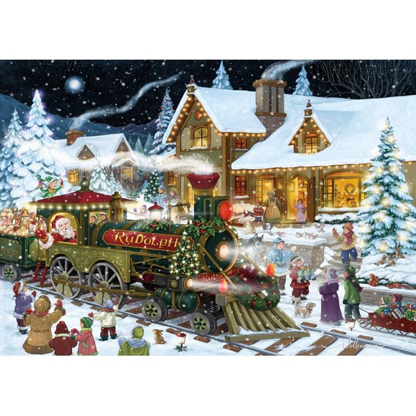 Whistle Stop Christmas Card - Set of 15 by Vermont