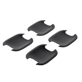 TOTMOX Car Interior Accessories, Car Door Handle Bowl Decor Cover Trim, Compatible with Ford F150 F-150 2021-2022, Matte Carbon Fiber/Carbon Fiber/Chrome, 4 PCS