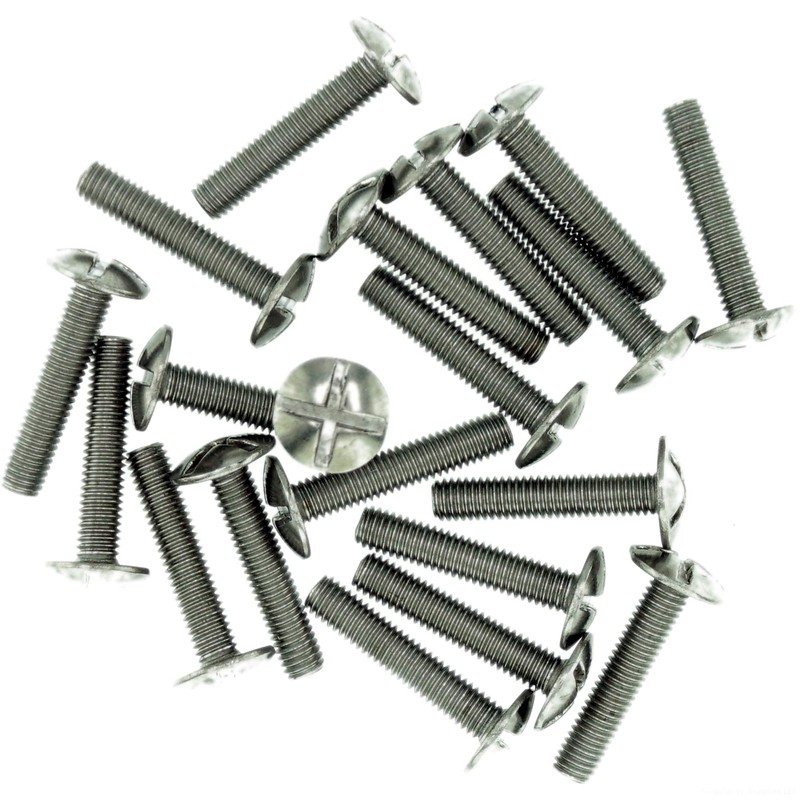 M4 (4mm x 25mm) Slot Mushroom Machine Screw (Bolt) (Crossed)