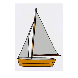 'Sailing Boat' Temporary Tattoo - Water Resistant, Skin-Safe, Non-Toxic Transfer (TO00033228)