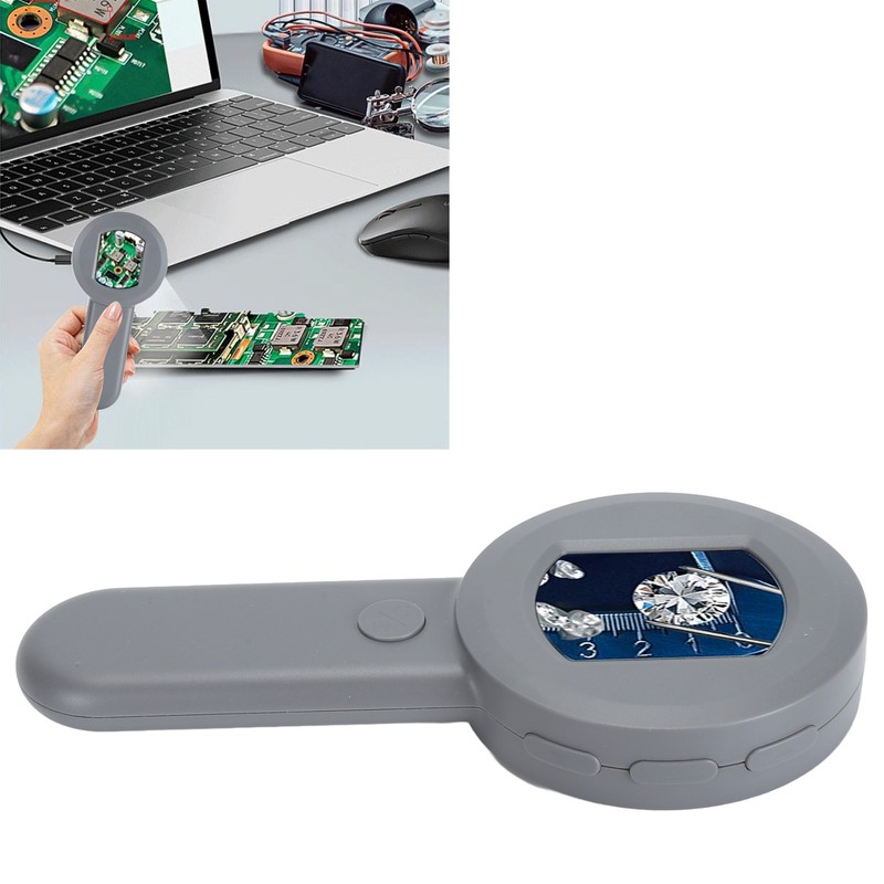 Handheld Digital Microscope 16MP 2.0in Screen 8LED 500mAH Battery Magnifier