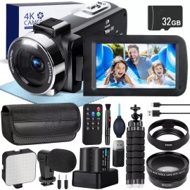NBD Video Camera 4K 48MP Night Vision Camcorder Touch Screen WiFi Vlogging YouTube
