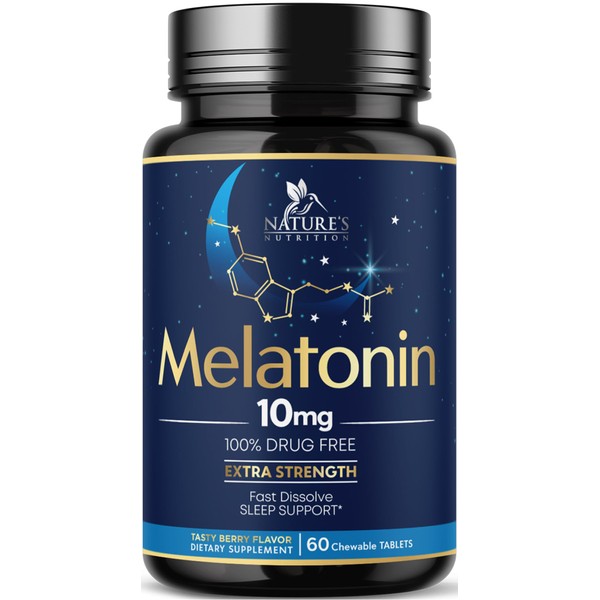 Melatonin 10mg Tablets Extra Strength - Sugar Free Sleep Support