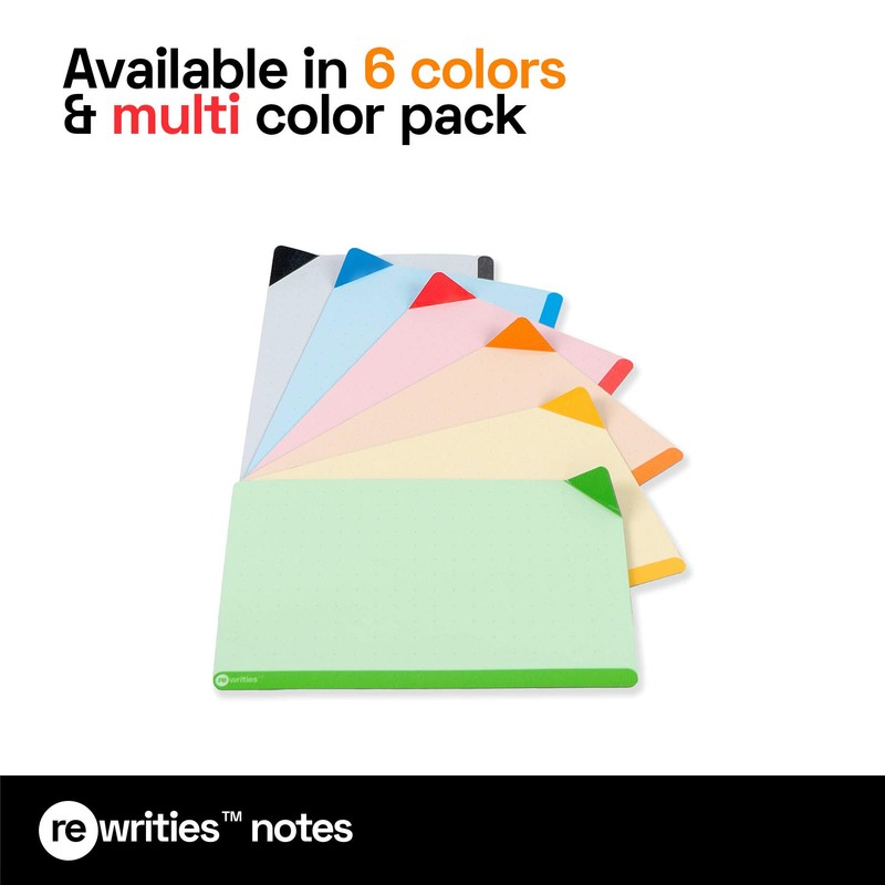 Rewrities Notes - 48 Dry Erase Magnetic Cards, Multi Color