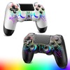 Glitfix 2pcs Wireless Controller für PS-4/Pro/Slim/PC, Game Controller mit Turbo/Zurück