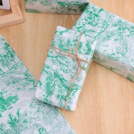 100 Sheets Vintage Green Gift Wrapping Tissue Paper Recyclable Packaging Bag for Wedding Birthday Showers Art Craft Party Favor Decoration